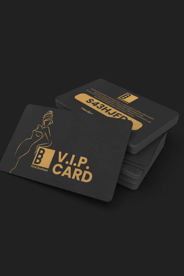Prive V.I.P Card card negru cu auriu